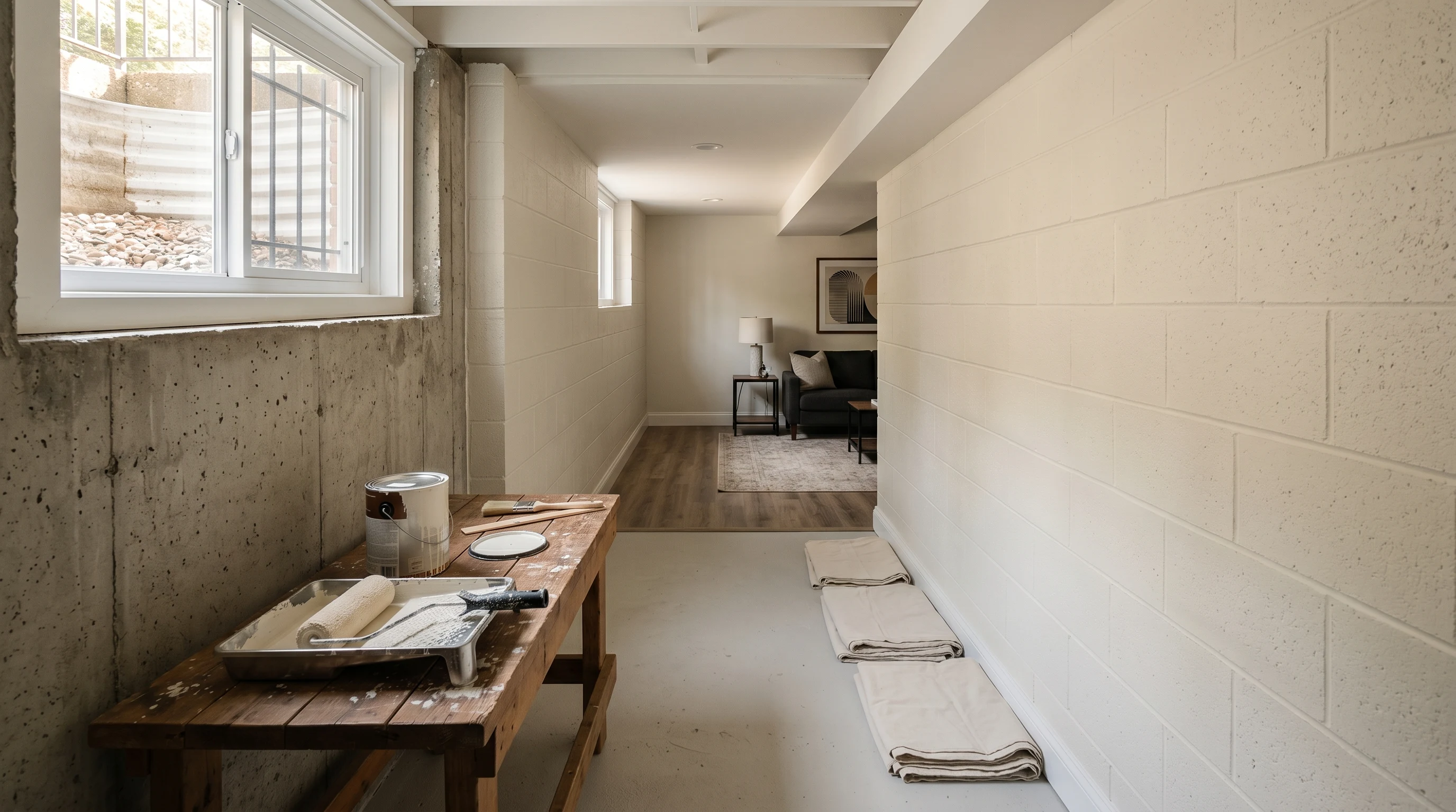 How to Paint a Basement Wall (Block, Concrete, or Drywall)